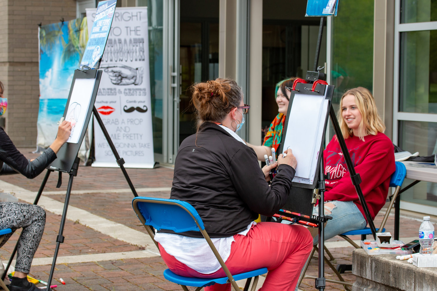 Hand-drawn caricatures were available at the Centralia College SpringFest Tuesday afternoon.